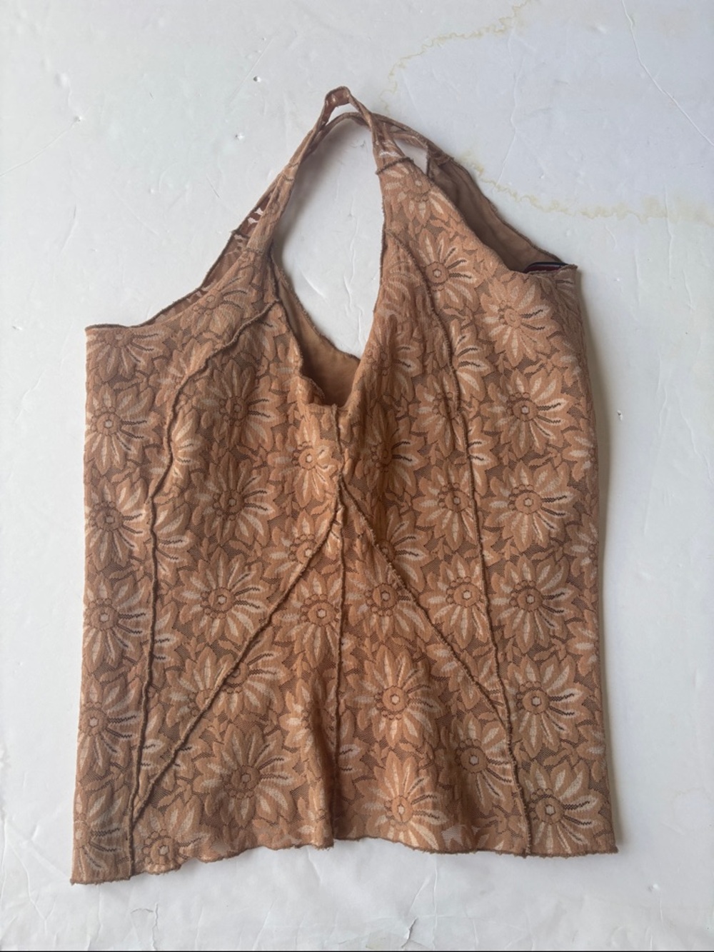 Vintage 90’s Nicole Miller Lace Corset Tank Top Brown Iconic Baddie Y2K Bustier - Picture 5 of 17